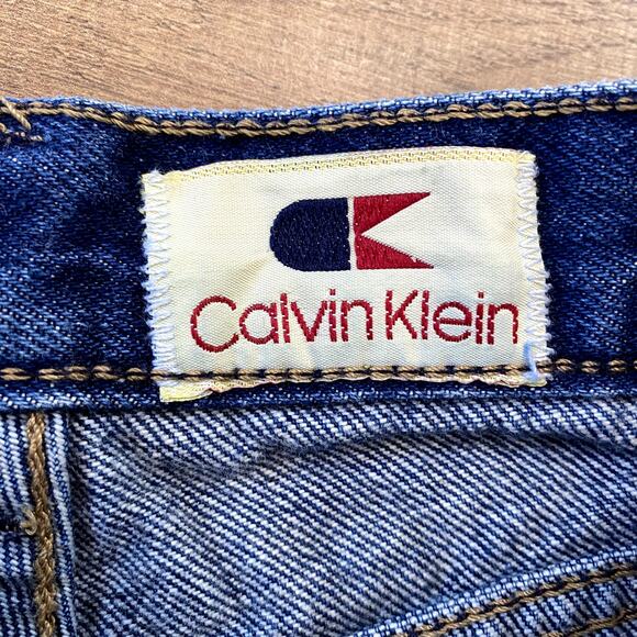 Vintage 80's Calvin Klein Women's High Rise Straight Leg Jeans 7x32 - Picture 3 of 16